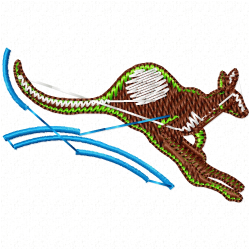 Kangaroo Embroidery Design 6